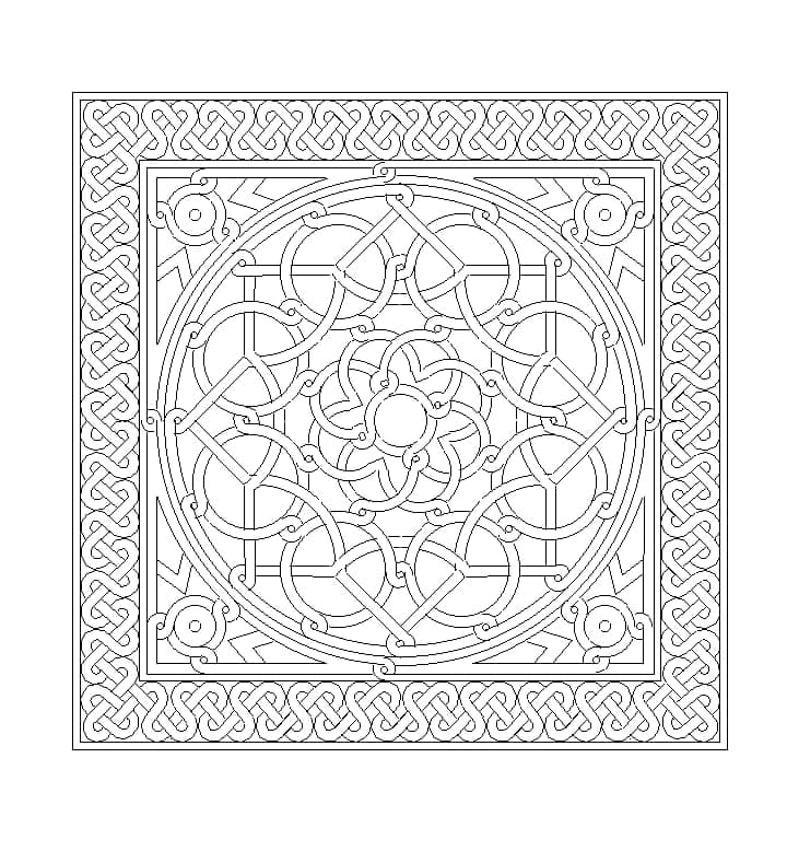 Intricate Celtic Knot Mandala Vector Design for CNC Laser Cut