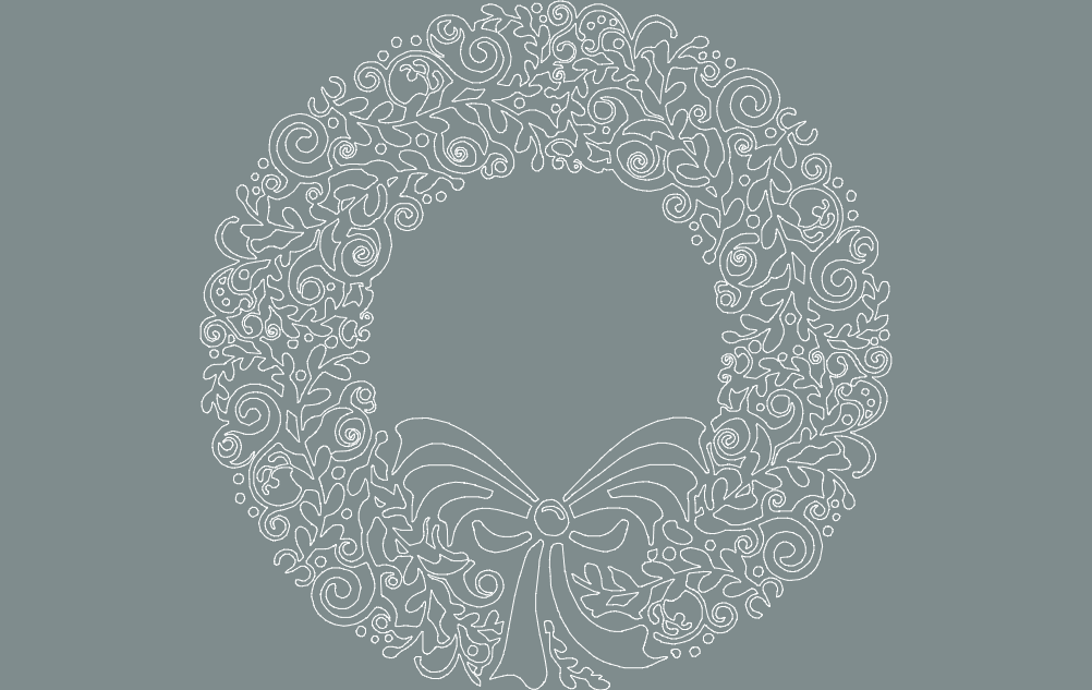 Diseño Vectorial de Corona Navideña Archivo DXF