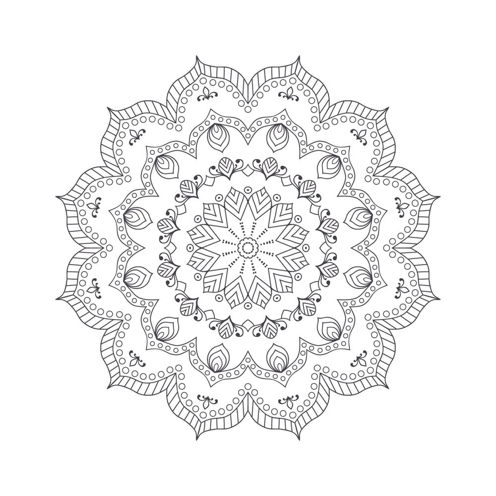 Diseño Vectorial de Mandala Floral Detallada para Grabado Láser (SVG, DXF)