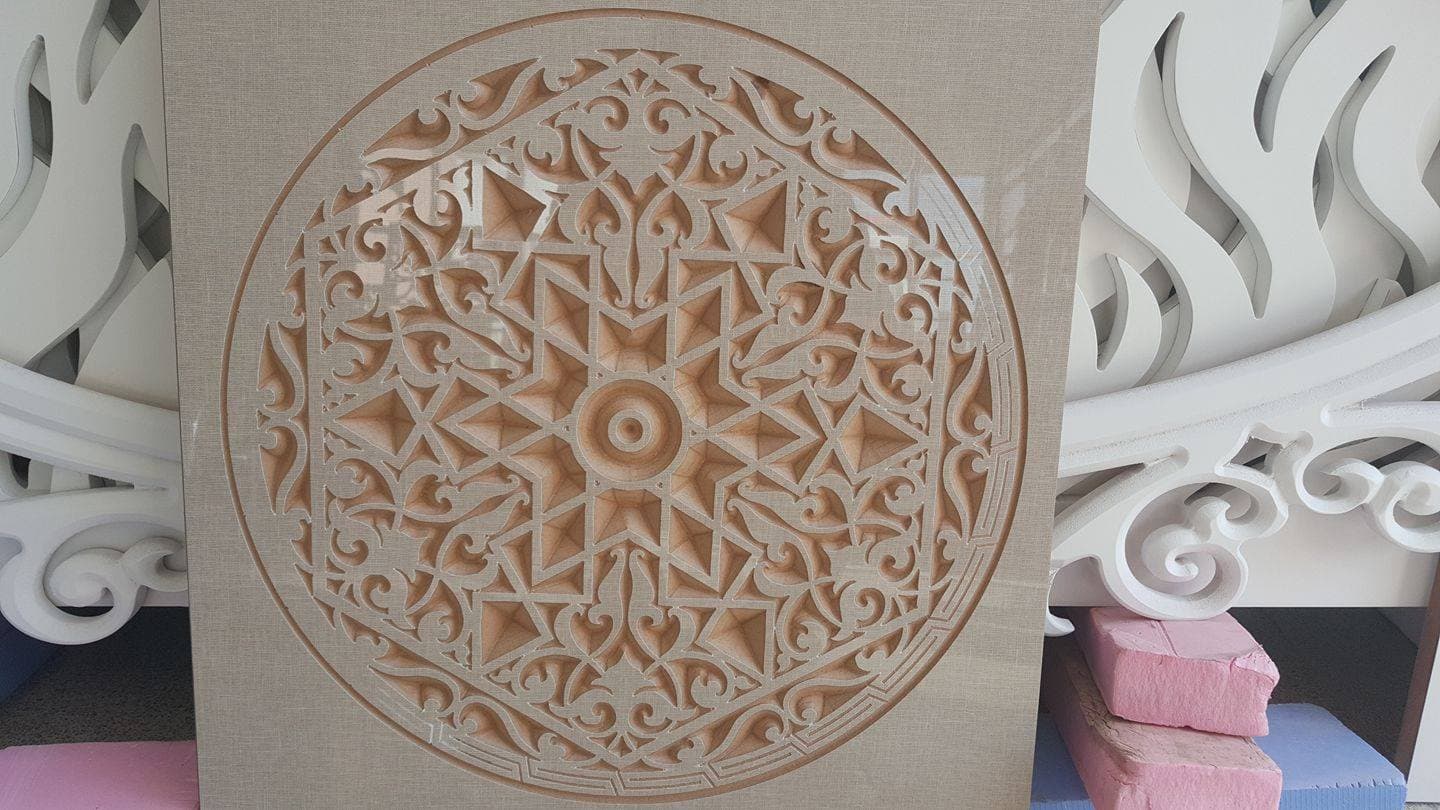 Intricate Geometric Mandala Frame Vector DXF File
