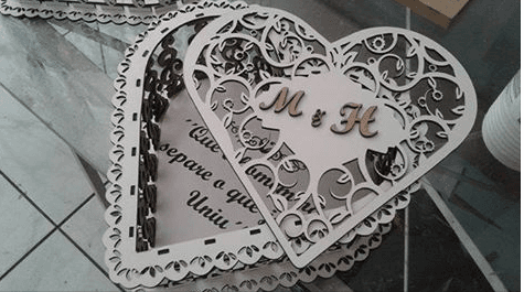 Intricate Heart Gift Box Laser Cut Vector Template (CDR)