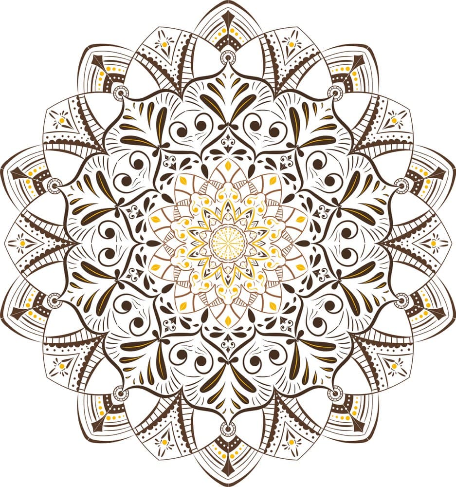 Intricate Ornamental Mandala Vector File for Laser Cutting