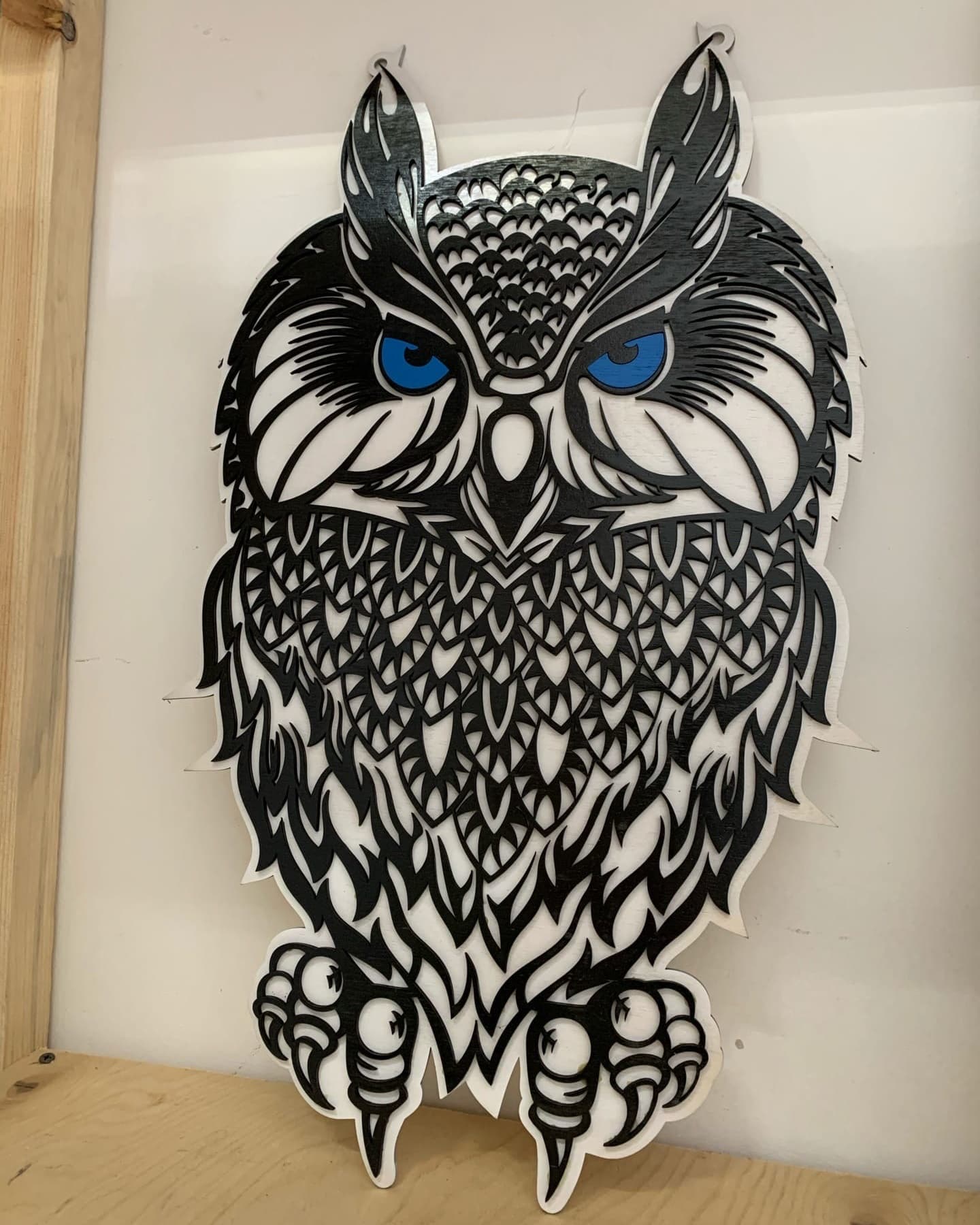 Intricate Owl Wall Art Laser Cut Vector File