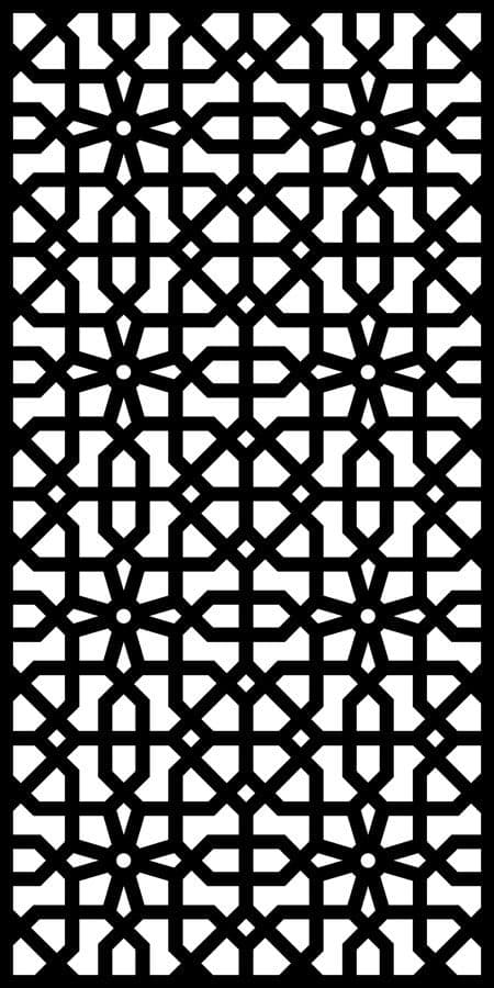 Islamic Geometric Pattern CNC Panel Vector File DXF