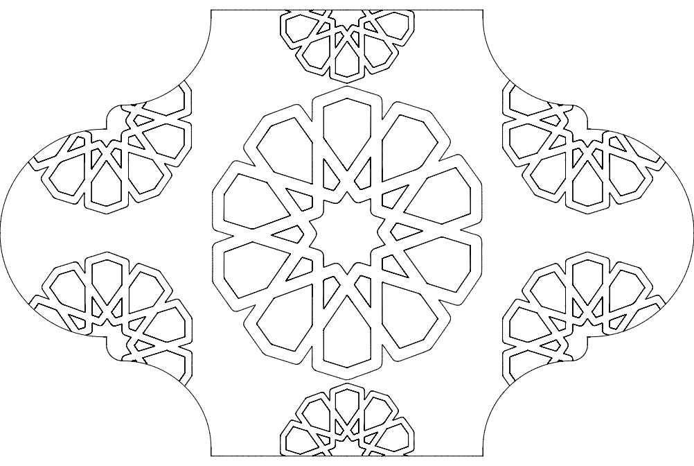 Islamic Geometric Pattern DXF Vector for Laser Cutting