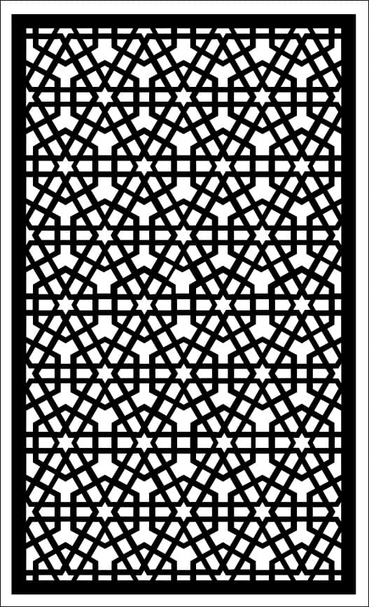 Plantilla Vectorial DXF SVG de Panel Geométrico Islámico