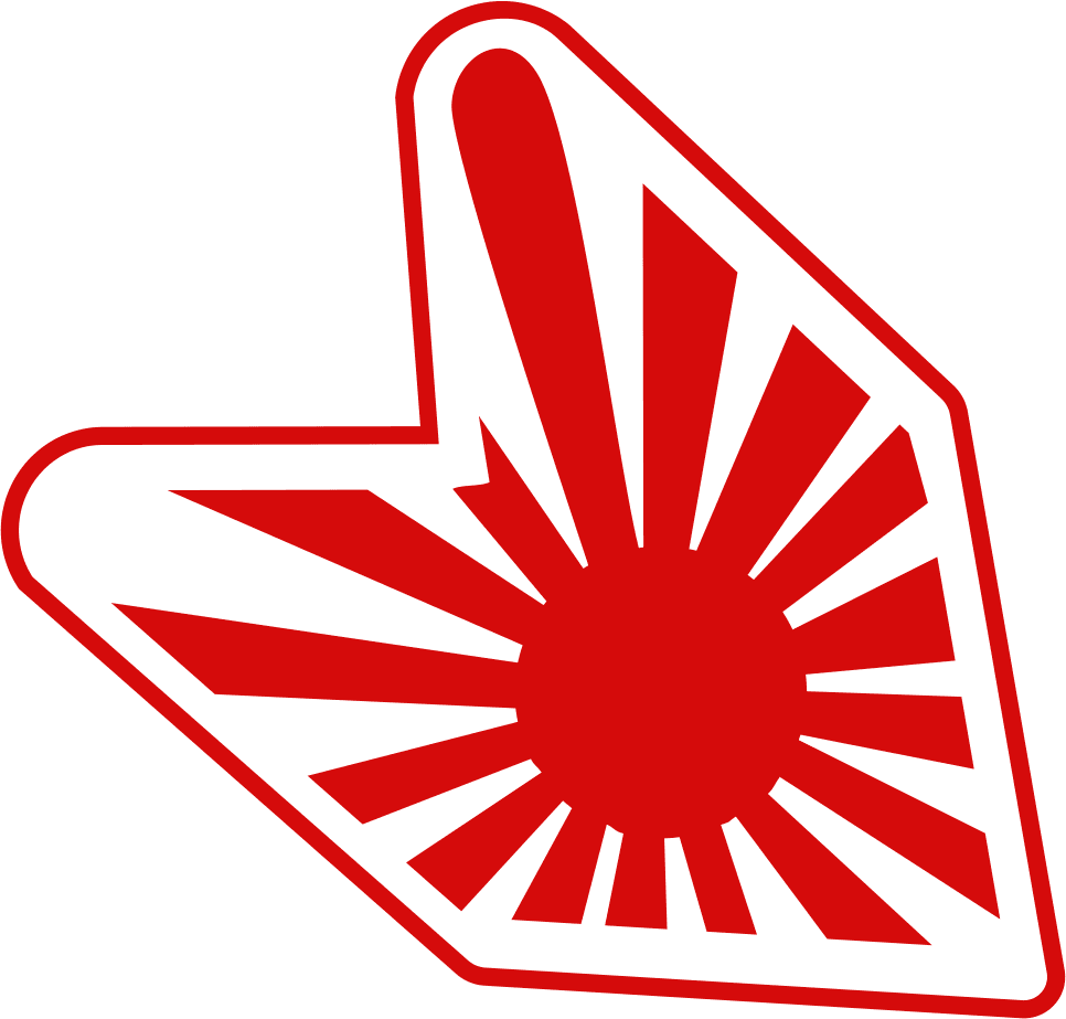 Vector de Emblema Wakaba con Sol Naciente JDM DXF SVG