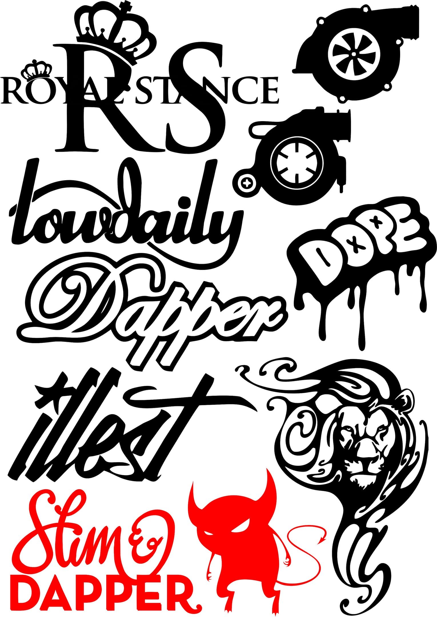 JDM Car Sticker and Decal Vector Pack SVG DXF CDR