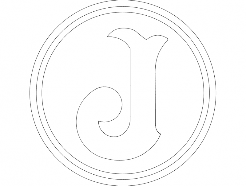 Juventus Logo Monogram Vector DXF for Laser Cutting
