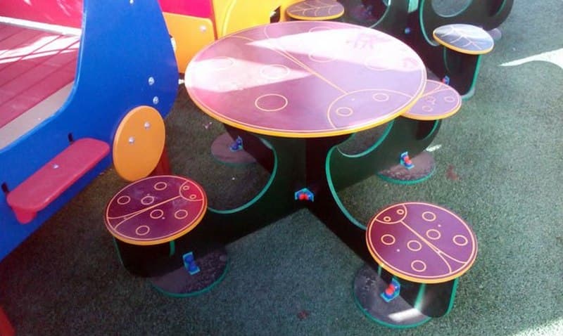 Kids Ladybug Table and Stools Set CNC Router DXF File
