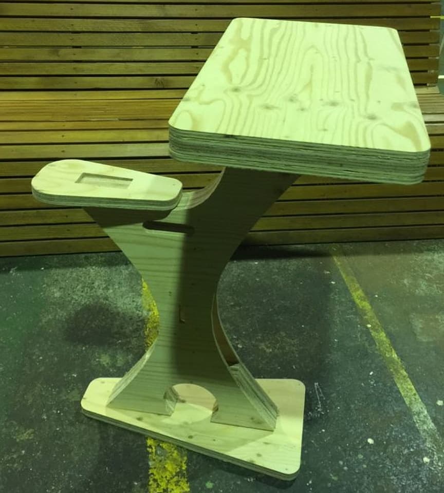 Kids Wooden Desk and Bench Combo CNC Vector Plan DXF