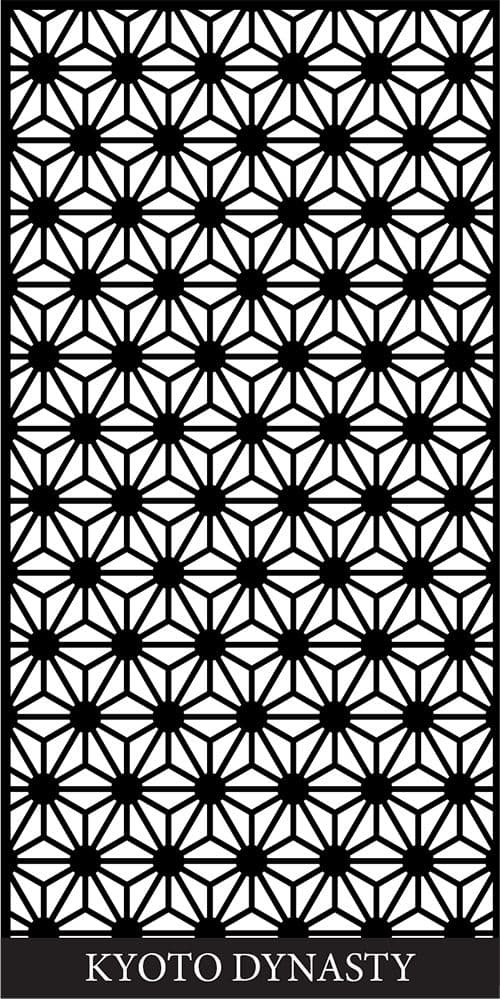 Kyoto Dynasty Geometric Screen Laser Cut Vector File (DXF)