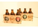 Plantilla Vectorial SVG de Portabotellas de Cerveza de 3 Cavidades para Corte Láser