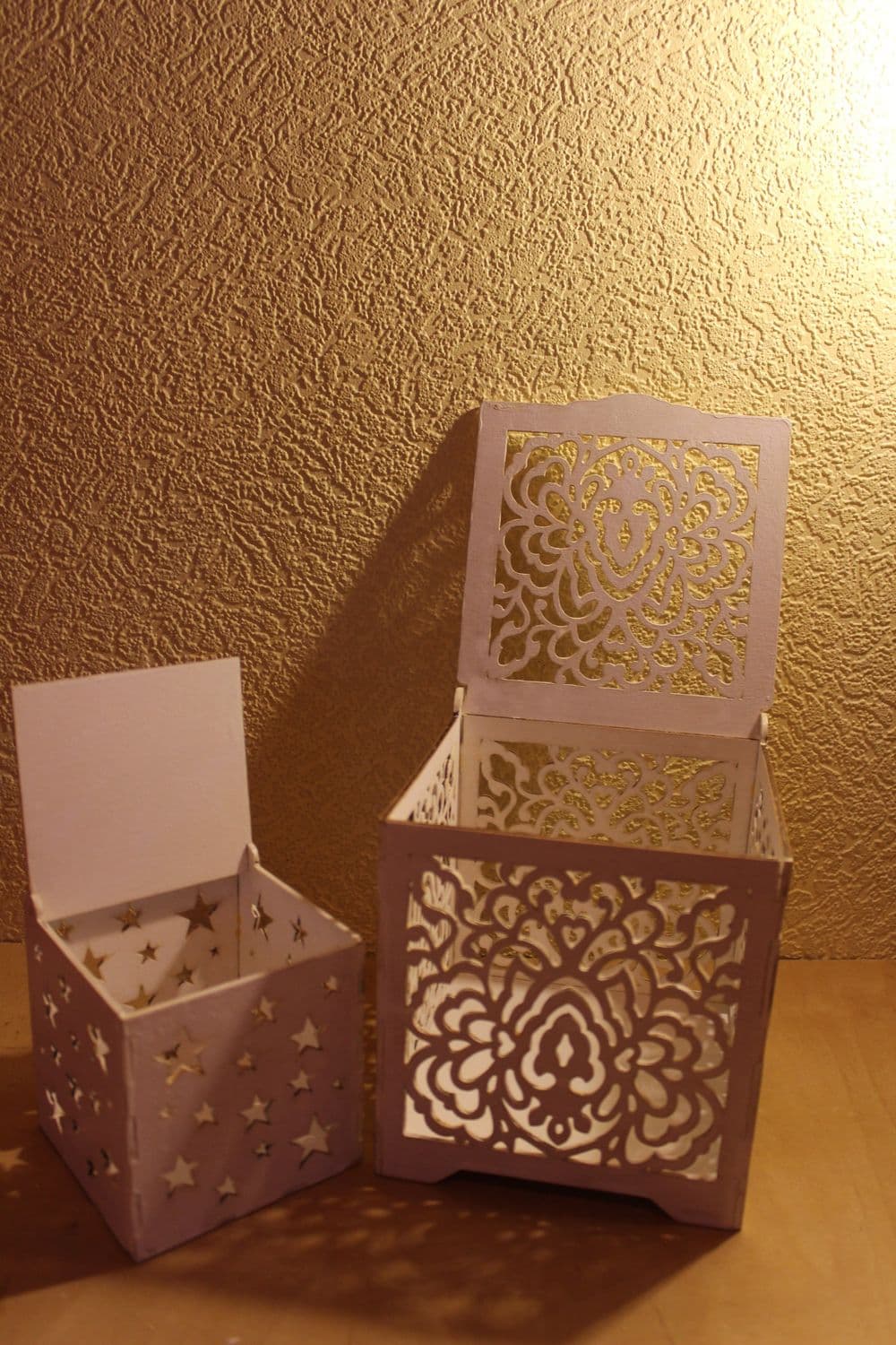 Laser Cut Decorative Gift Boxes Vector Set (SVG, DXF, CDR)
