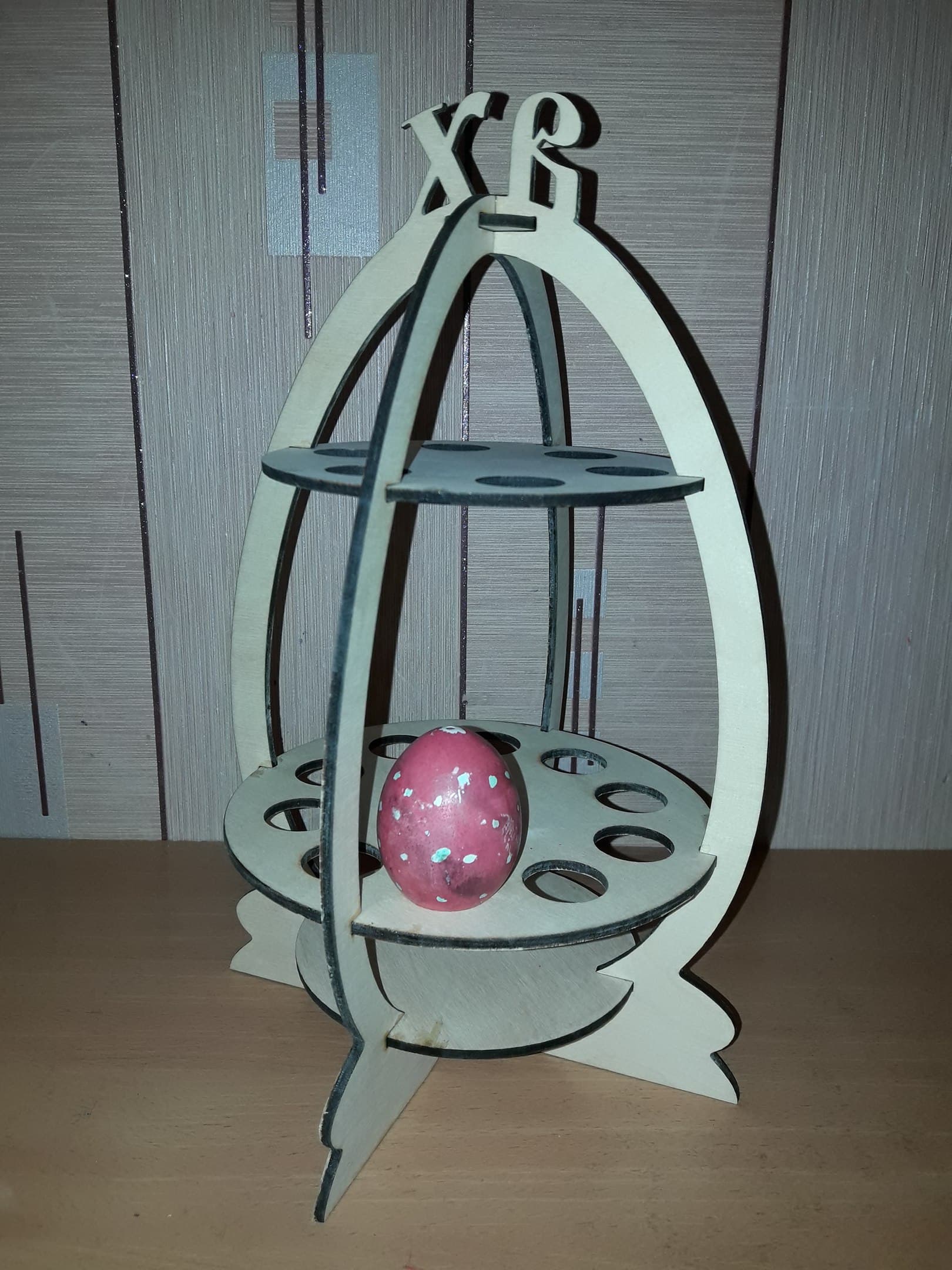 Laser Cut Easter Egg Stand Holder CDR Vector Template