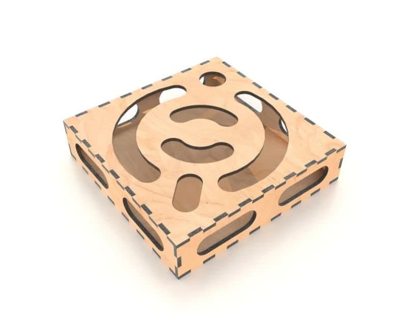 Laser Cut Interactive Cat Maze Toy Vector File