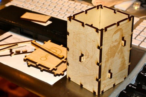 Laser Cut Pencil Holder and Puzzle Box Vector File