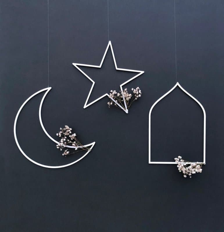 Laser Cut Ramadan Moon Star and Arch Hanging Ornaments DXF SVG