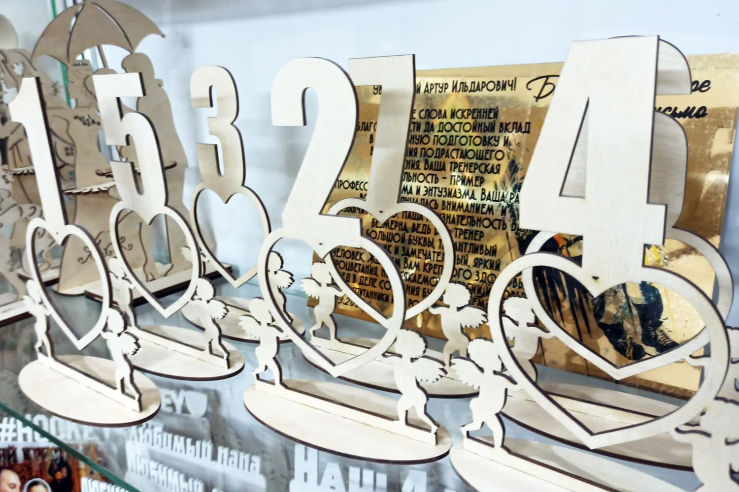 Laser Cut Standing Wedding Table Numbers 1-10 CDR Vector File