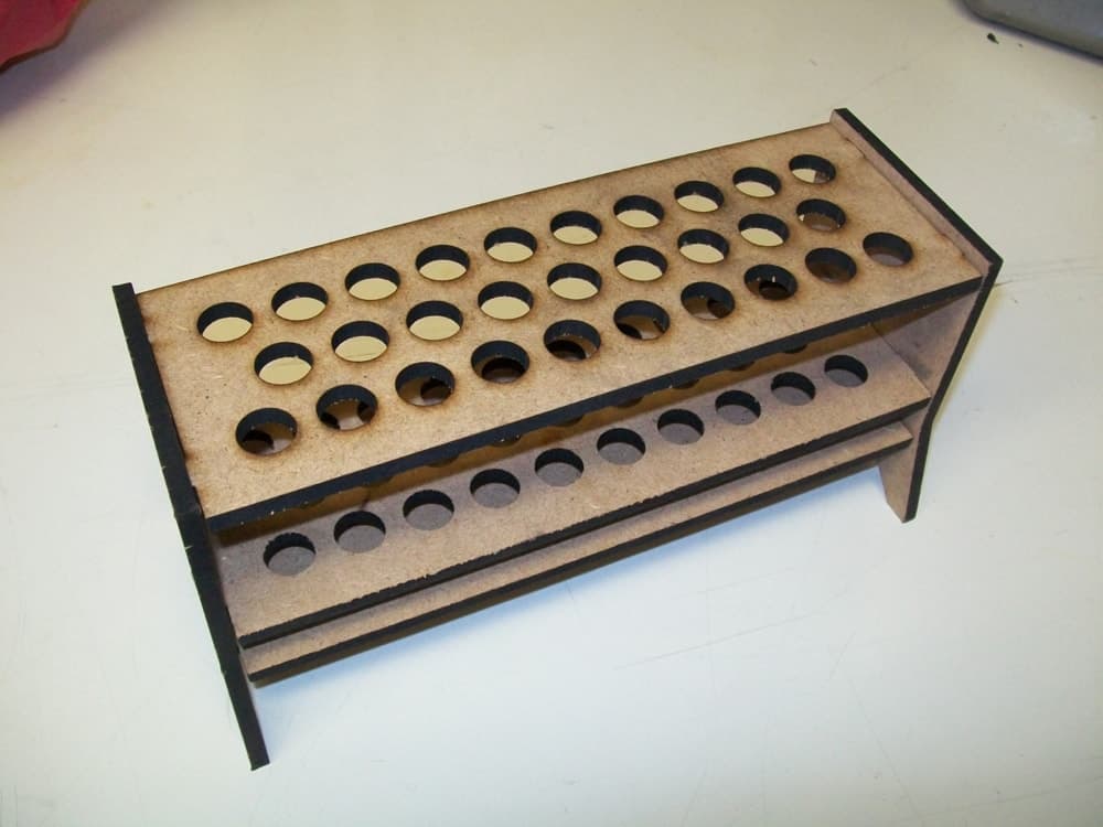 Laser Cut Test Tube Rack Vector Plan DXF File