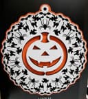 Archivo Vectorial de Corona de Calabaza de Halloween en Capas para Corte Láser