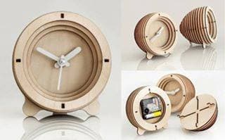 Layered Wooden Table Clock Laser Cut DXF File