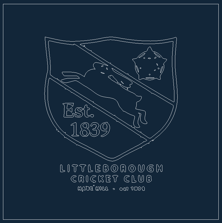 Archivo Vectorial Escudo Littleborough Cricket Club DXF