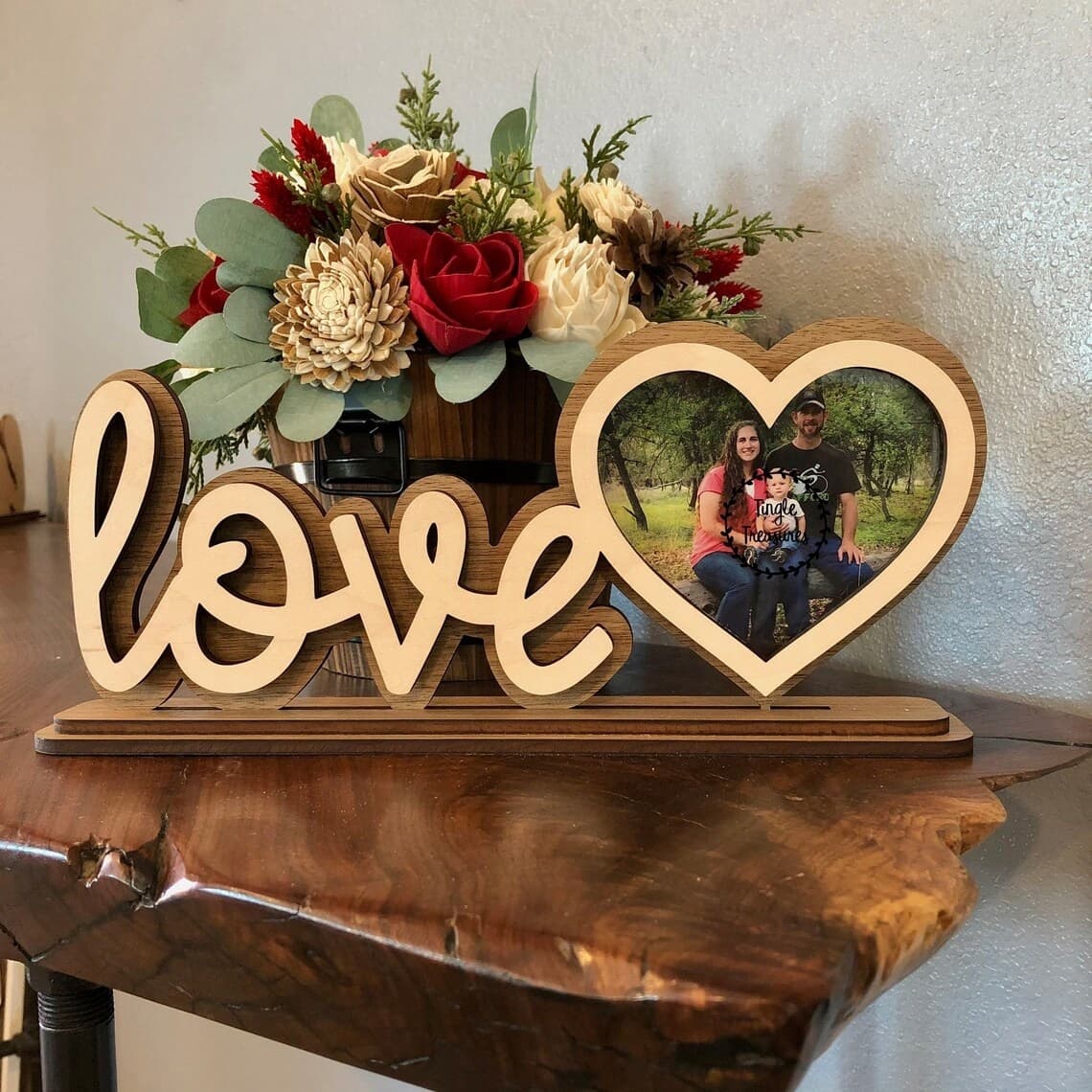 Love Heart Picture Frame Laser Cut Vector Design