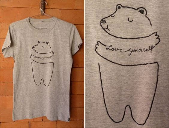 Love Yourself Bear T-Shirt Design Vector File