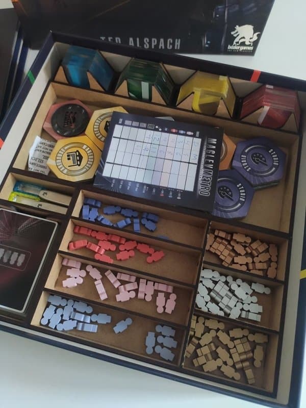 Maglev Metro Board Game Organizer Laser Cut Vector File