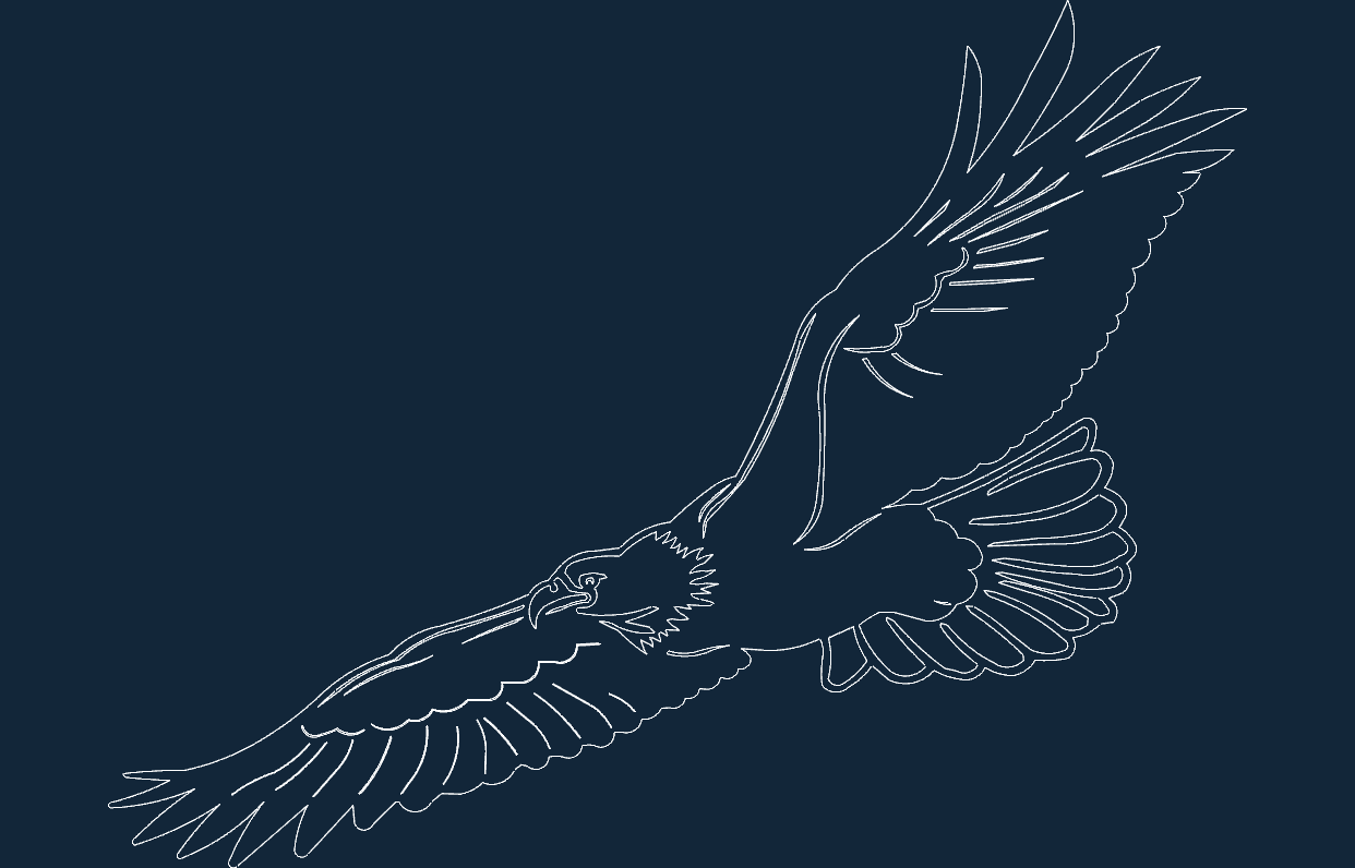 Majestic Soaring Eagle DXF Vector File for Laser Cutting