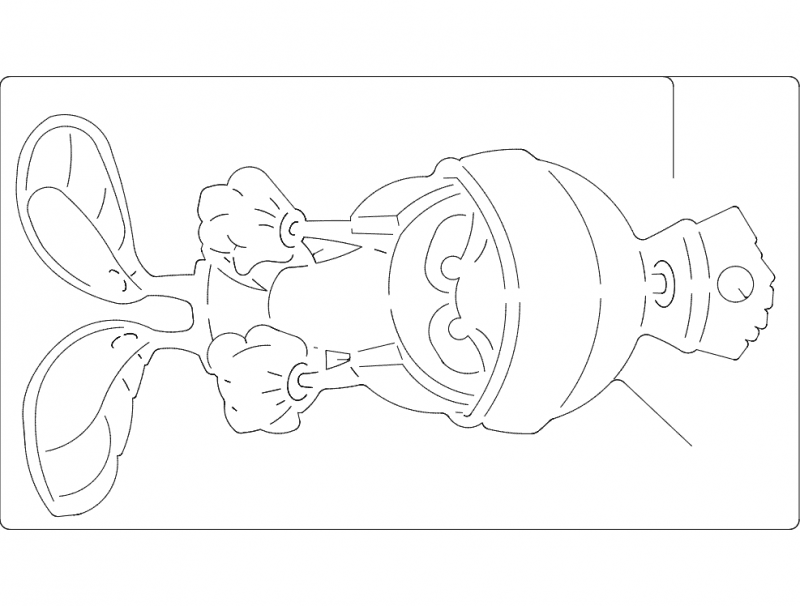 Marvin the Martian Cartoon Character Vector DXF File