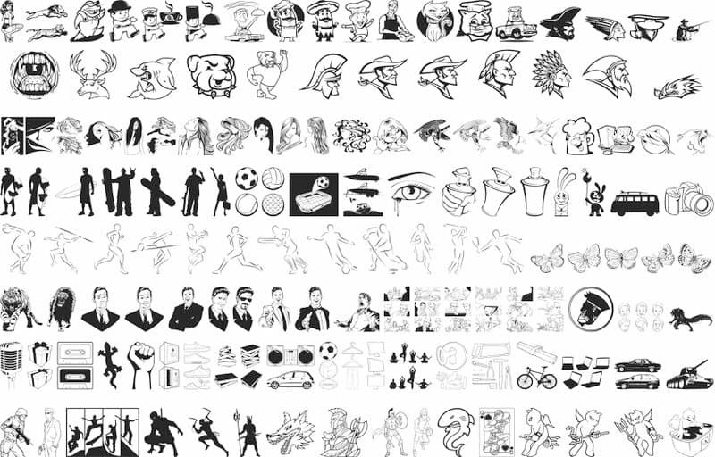 Massive Vector Graphics Collection for CNC and Laser Cutting