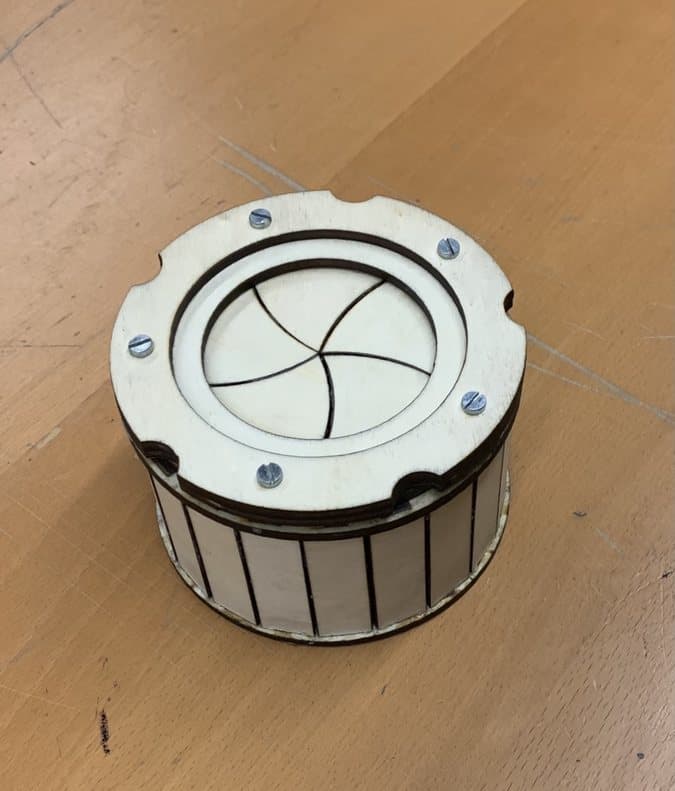 Mechanical Iris Box Laser Cut Vector File (SVG)
