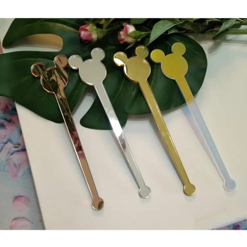 Mickey Mouse Drink Stirrer Vector File for Laser Cutting