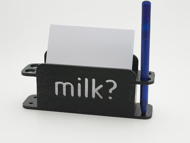 Milk Note Holder and Pen Organizer Laser Cut Template SVG