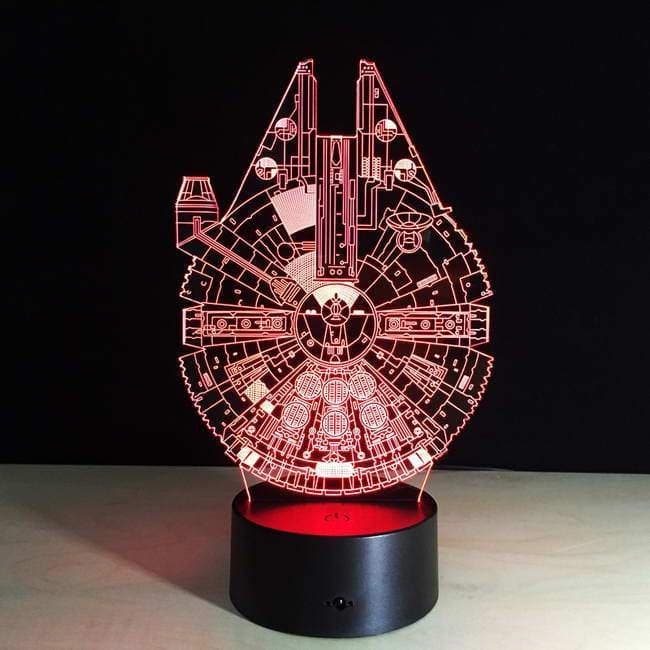 Millennium Falcon 3D Illusion LED Lamp Laser Cut Vector File
