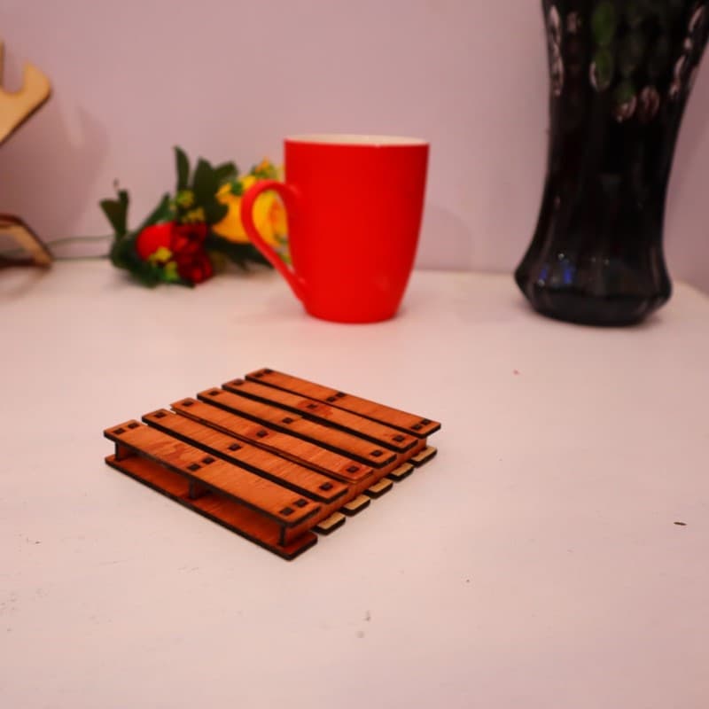 Mini Pallet Drink Coasters Laser Cut Vector File