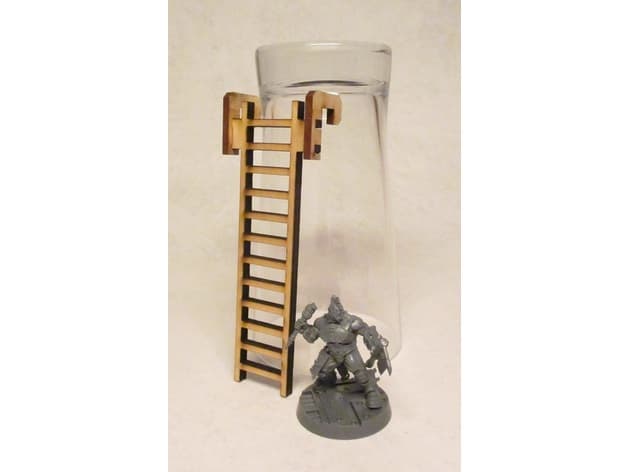 Miniature Gaming Ladder Vector DXF File for Laser Cutting