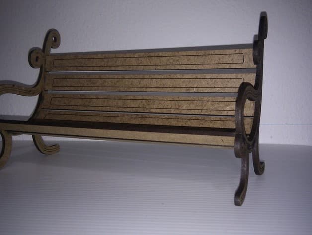 Miniature Garden Bench Laser Cut Vector Design