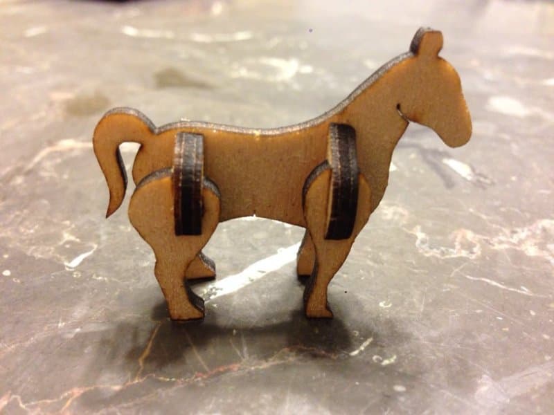 Miniature Horse 3D Puzzle Laser Cut Vector DXF File