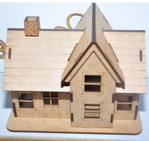 Miniature House 3D Puzzle Laser Cut Vector Plan