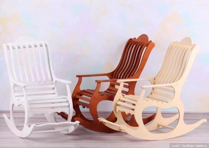 Miniature Rocking Chair 3D Puzzle Laser Cut Vector File