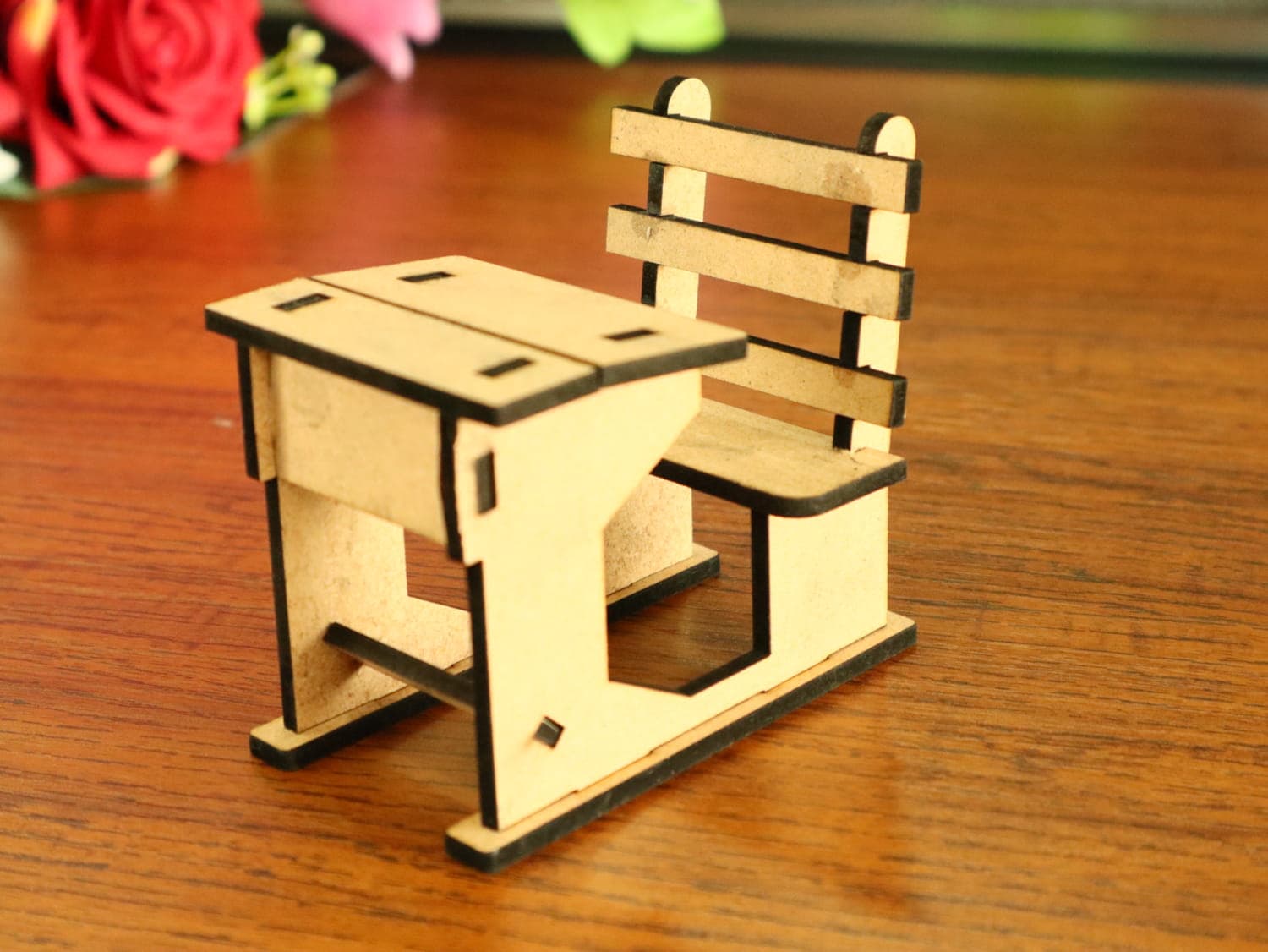 Miniature School Desk Laser Cut Project Vector File