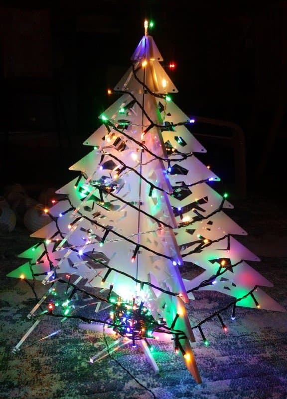 Minimalist 3D Christmas Tree Laser Cut Vector Files
