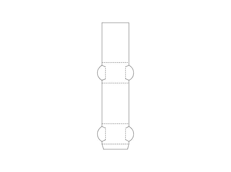 Minimalist Cardboard Packaging Sleeve Vector Template DXF