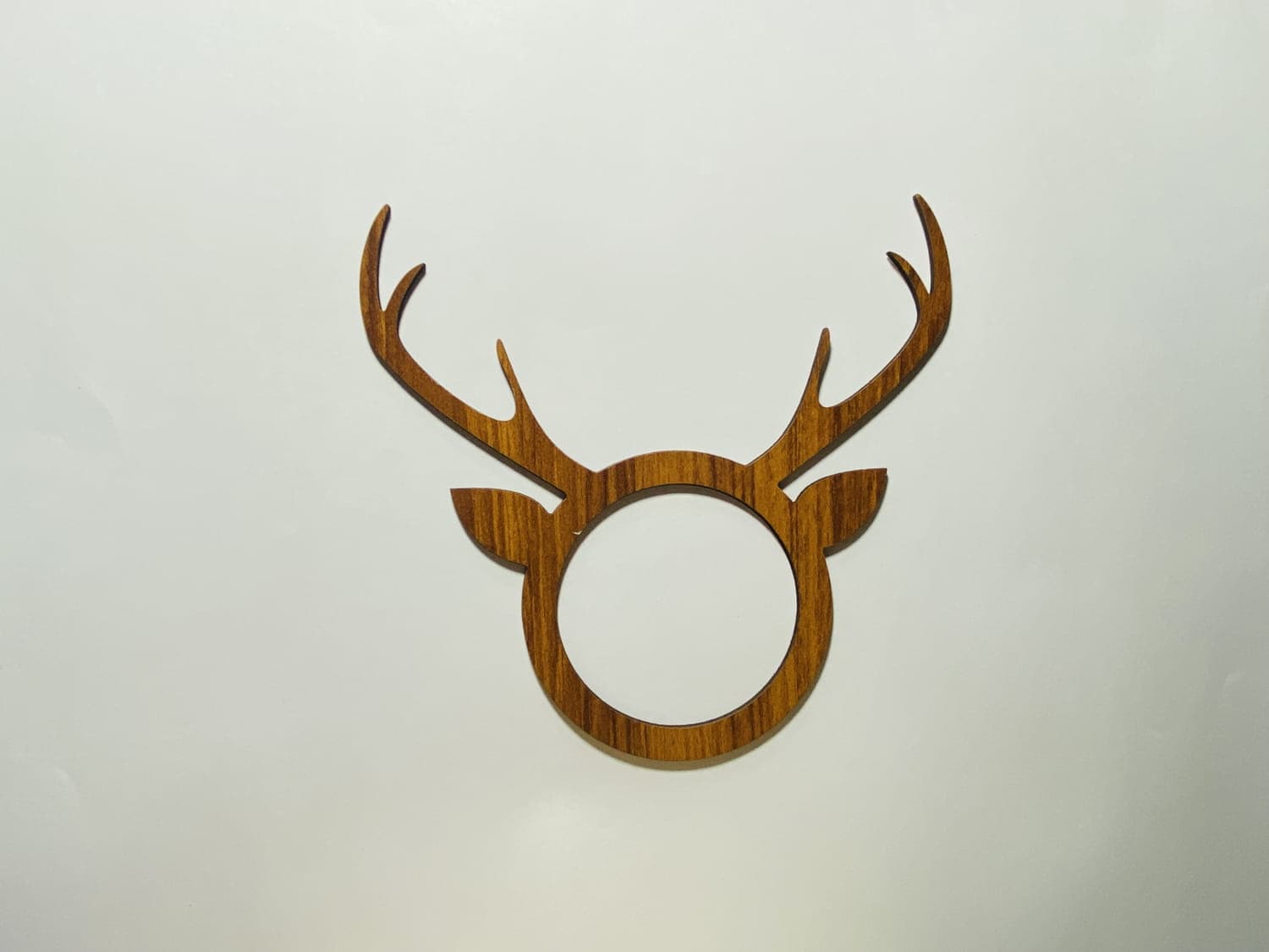 Minimalist Deer Head Napkin Ring Laser Cut Vector File