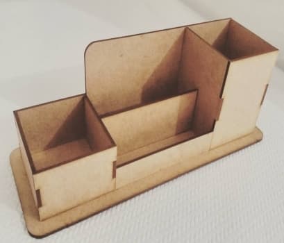 Minimalist Desktop Organizer Laser Cut Vector Plan