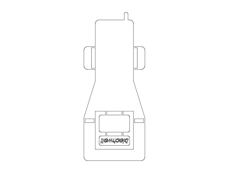 Minimalist Desktop Phone Stand Laser Cut DXF Vector Template