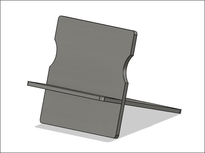 Minimalist Desktop Tablet and Phone Stand Laser Cut SVG File
